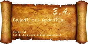 Bajnóczi András névjegykártya
